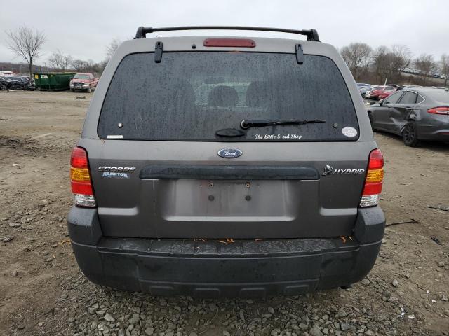 1FMYU96H06KC02158 - 2006 FORD ESCAPE HEV GRAY photo 6