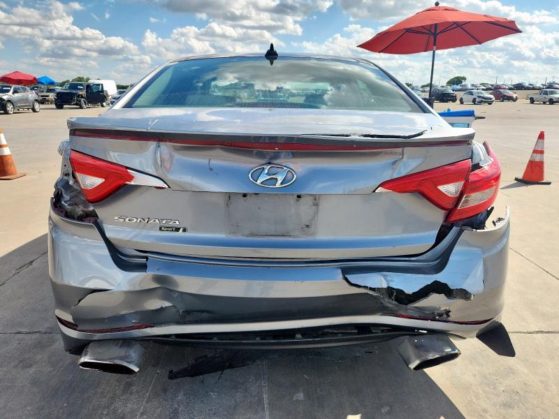 5NPE34AF4FH201385 - 2015 HYUNDAI SONATA SPORT GRAY photo 6