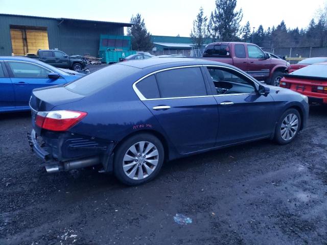 1HGCR2F76EA100593 - 2014 HONDA ACCORD EX BLUE photo 3