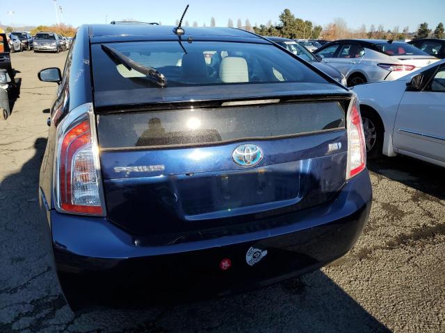 JTDKN3DU3C1612149 - 2012 TOYOTA PRIUS BLUE photo 6