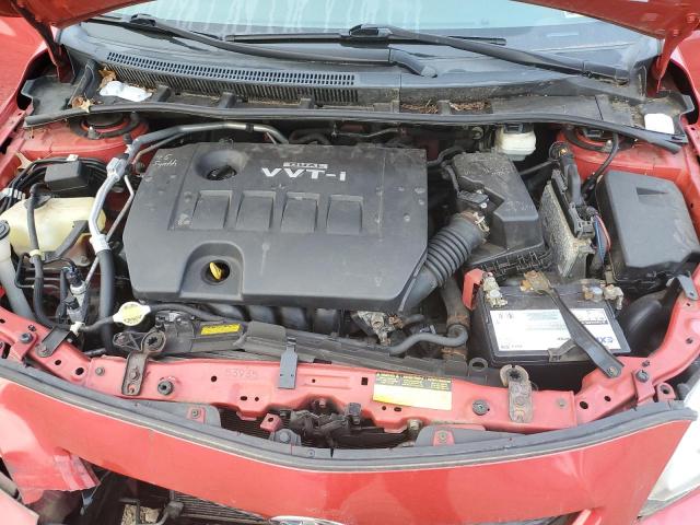 2T1BU4EE2AC520426 - 2010 TOYOTA COROLLA BASE RED photo 11