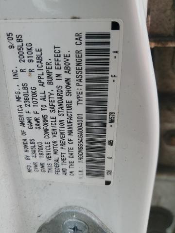 1HGCM66546A004001 - 2006 HONDA ACCORD EX WHITE photo 12