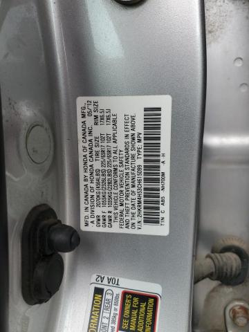 2HKRM4H53CH615099 - 2012 HONDA CR-V EX SILVER photo 13