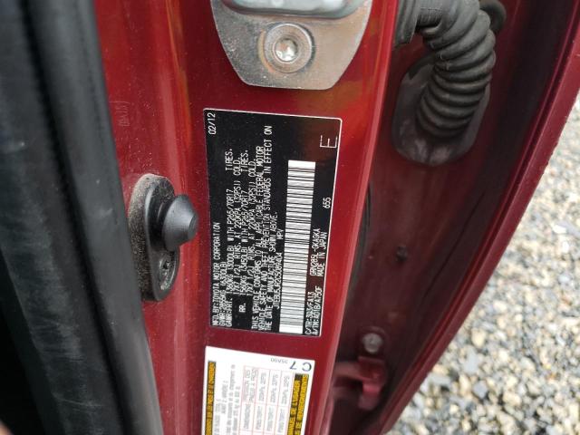 JTEBU5JR2C5089404 - 2012 TOYOTA 4RUNNER SR5 MAROON photo 13