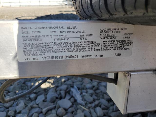 1YGUS1011HB149402 - 2017 ALUMA UNKNOWN SILVER photo 10