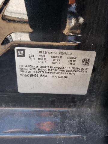 1G1JA5SH4G4115293 - 2016 CHEVROLET SONIC LS BLACK photo 12