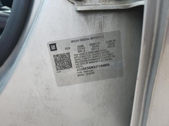 1G1BE5SM3J7194855 - 2018 CHEVROLET CRUZE LT SILVER photo 12