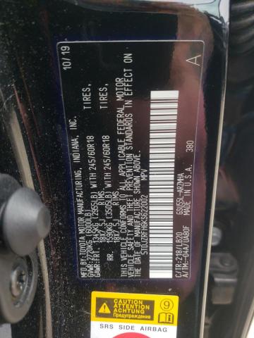 5TDJZRFH6KS622002 - 2019 TOYOTA HIGHLANDER SE Noir photo 13