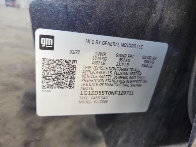 1G1ZD5ST0NF129711 - 2022 CHEVROLET MALIBU LT Gümüş foto 12