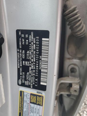 5XXGM4A70FG402808 - 2015 KIA OPTIMA LX SILVER photo 12