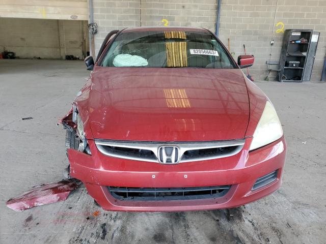 1HGCM66817A042376 - 2007 HONDA ACCORD EX RED photo 5