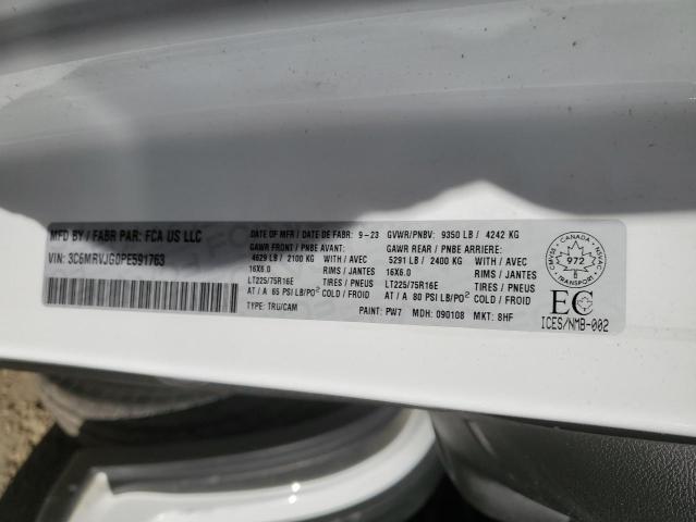 3C6MRVJG0PE591763 - 2023 RAM PROMASTER 3500 HIGH თეთრი ფოტო 13