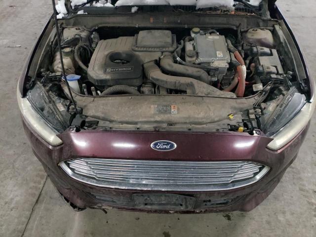 3FA6P0LU0DR192214 - 2013 FORD FUSION SE HYBRID BURGUNDY photo 11