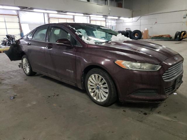 3FA6P0LU0DR192214 - 2013 FORD FUSION SE HYBRID BURGUNDY photo 4