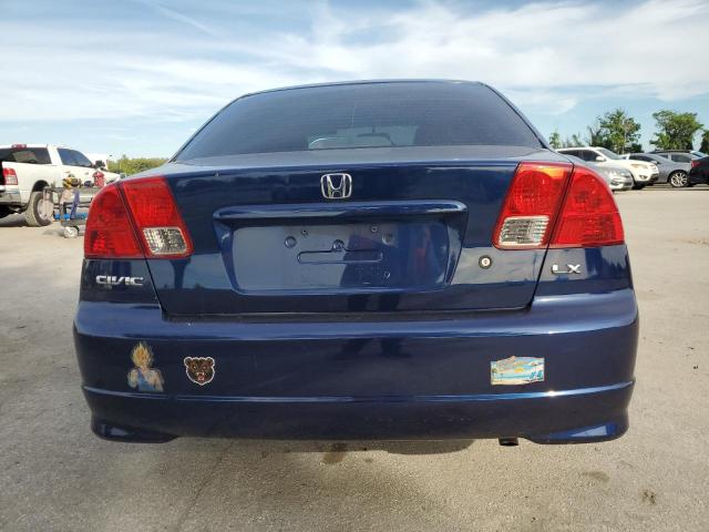 2HGES16544H617073 - 2004 HONDA CIVIC LX Mavi fotoğraf 6