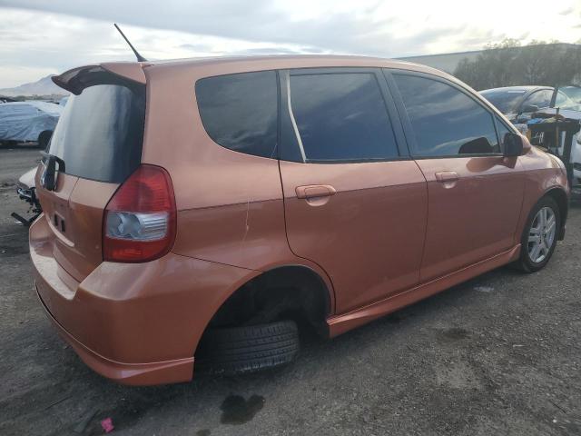 JHMGD38668S043267 - 2008 HONDA FIT SPORT ORANGE photo 3