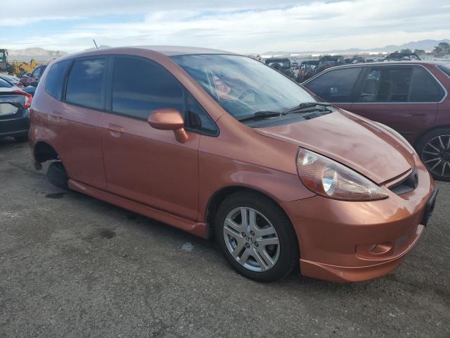 JHMGD38668S043267 - 2008 HONDA FIT SPORT ORANGE photo 4