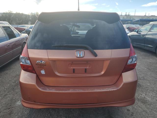 JHMGD38668S043267 - 2008 HONDA FIT SPORT ORANGE photo 6