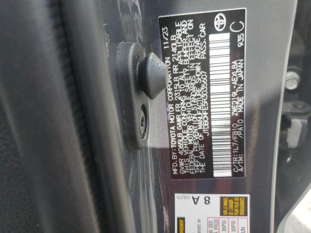 JTDBCMFE5R3035607 - 2024 TOYOTA COROLLA LE GRAY photo 12