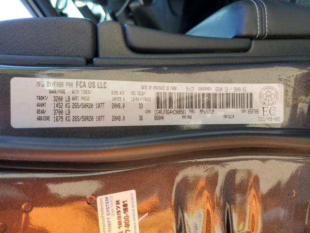 1C4RJFBG4HC908561 - 2017 JEEP GRAND CHEROKEE LIMITED GRAY photo 13