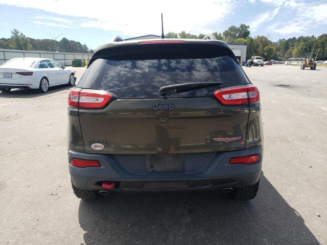 1C4PJMBS7FW770381 - 2015 JEEP CHEROKEE TRAILHAWK GREEN photo 6