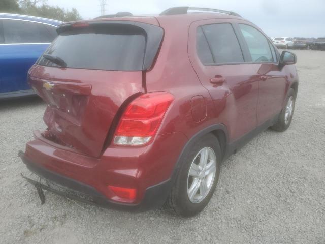 KL7CJLSM3NB569266 - 2022 CHEVROLET TRAX 1LT MAROON photo 3