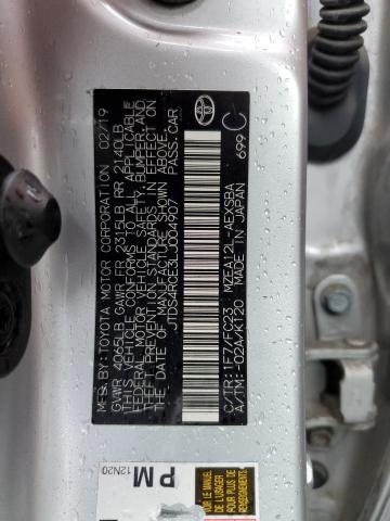 JTDS4RCE3LJ004907 - 2020 TOYOTA COROLLA SE Gümüş foto 13