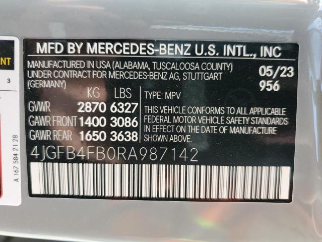 4JGFB4FB0RA987142 - 2024 MERCEDES-BENZ GLE 350 4MATIC GRAY photo 12
