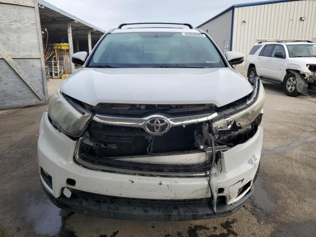 5TDKKRFH9FS077265 - 2015 TOYOTA HIGHLANDER XLE WHITE photo 5