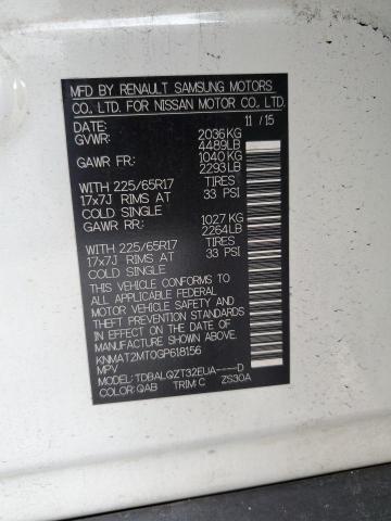 KNMAT2MT0GP618156 - 2016 NISSAN ROGUE S 白色 照片 13