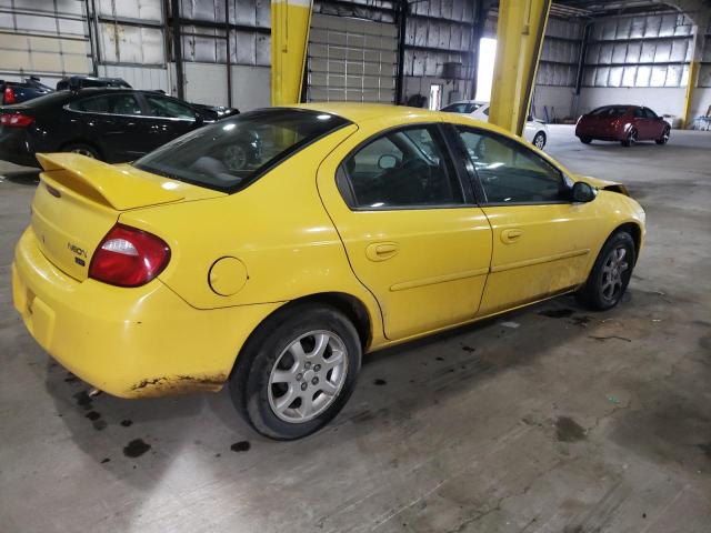 1B3ES56C04D585063 - 2004 DODGE NEON SXT YELLOW photo 3