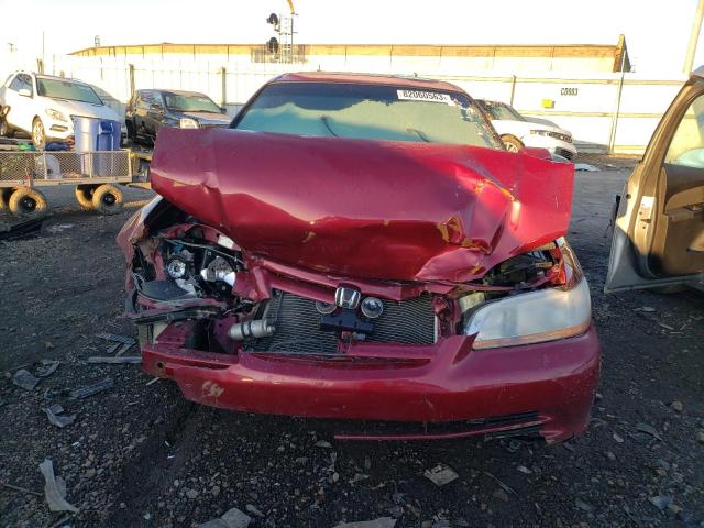 1HGCG16572A043959 - 2002 HONDA ACCORD EX RED photo 5