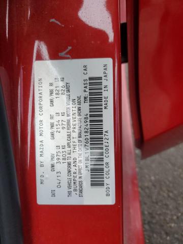JM1BL1V76D1824984 - 2013 MAZDA 3 I Qırmızı foto 12