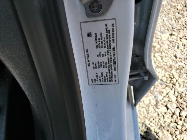 5YJ3E1EA7NF374264 - 2022 TESLA MODEL 3 白色 照片 12