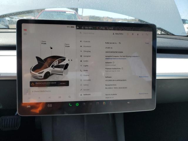 5YJ3E1EA7NF374264 - 2022 TESLA MODEL 3 白色 照片 9