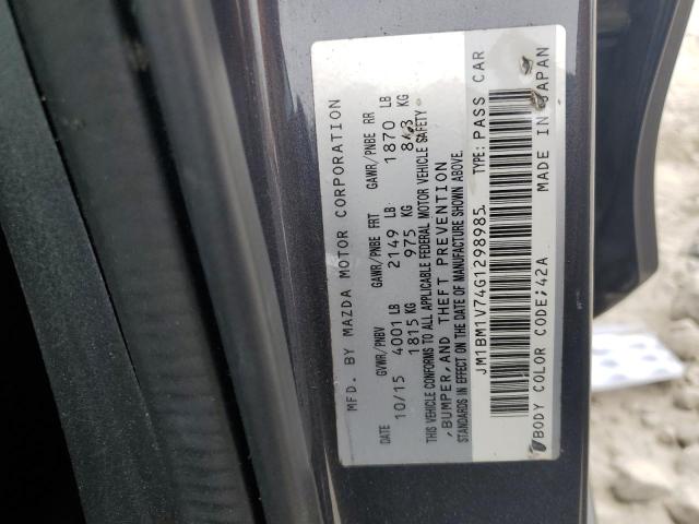 JM1BM1V74G1298985 - 2016 MAZDA 3 TOURING 灰色 照片 12