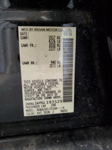 1N4AL3AP9GC193529 - 2016 NISSAN ALTIMA 2.5 შავი ფოტო 12