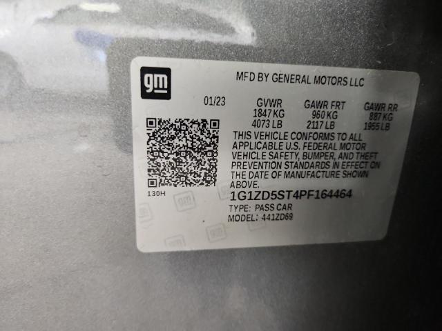 1G1ZD5ST4PF164464 - 2023 CHEVROLET MALIBU LT Մոխրագույն լուսանկար 13