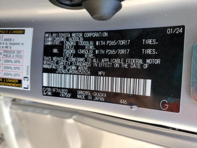 JTENU5JR0R6250526 - 2024 TOYOTA 4RUNNER SR5/SR5 PREMIUM SILVER photo 13