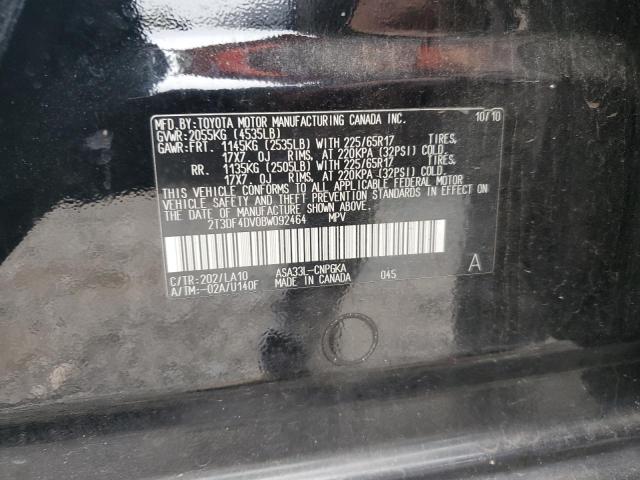 2T3DF4DV0BW092464 - 2011 TOYOTA RAV4 LIMITED BLACK photo 13