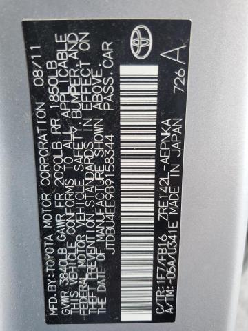 JTDBU4EE9B9158344 - 2011 TOYOTA COROLLA BASE فضي صورة 13