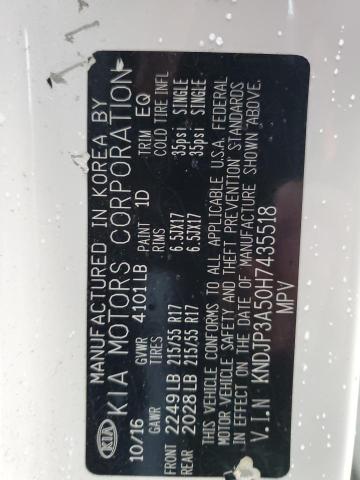 KNDJP3A50H7435518 - 2017 KIA SOUL + WHITE photo 12