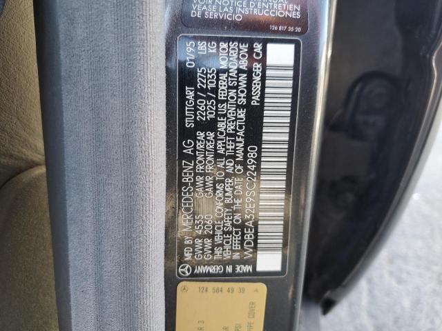WDBEA32E9SC224980 - 1995 MERCEDES-BENZ E 320 BASE BLACK photo 12