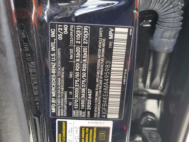 4JGFB4KE6MA495983 - 2021 MERCEDES-BENZ GLE 350 4MATIC BLACK photo 13