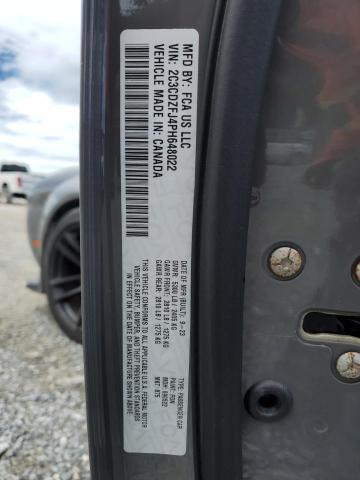 2C3CDZFJ4PH648022 - 2023 DODGE CHALLENGER R/T SCAT PACK GRAY photo 12