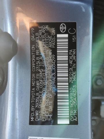 JTDEPRAE3LJ034299 - 2020 TOYOTA COROLLA LE BLUE photo 13