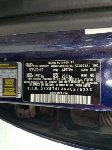 5XXGT4L36JG226336 - 2018 KIA OPTIMA LX Mavi foto 12