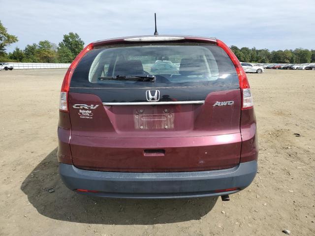 5J6RM4H38CL074992 - 2012 HONDA CR-V LX MAROON photo 6