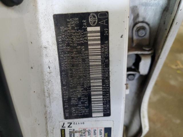 2T1KR32E66C606118 - 2006 TOYOTA COROLLA MA XR WHITE photo 12