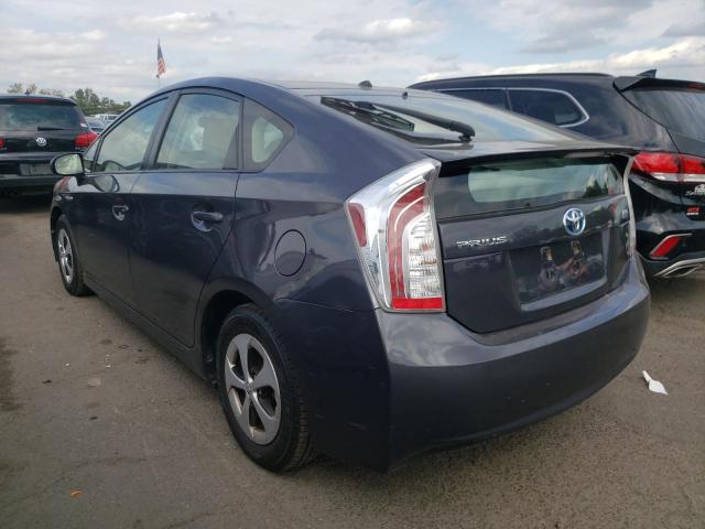 JTDKN3DU0D1734307 - 2013 TOYOTA PRIUS ნაცრისფერი ფოტო 2
